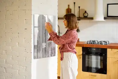 Magnetic dry erase board with wooden frame