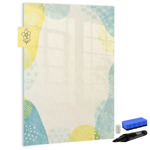 Magnetic dry erase board with a decorative frame