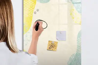 Magnetic dry erase board with a decorative frame