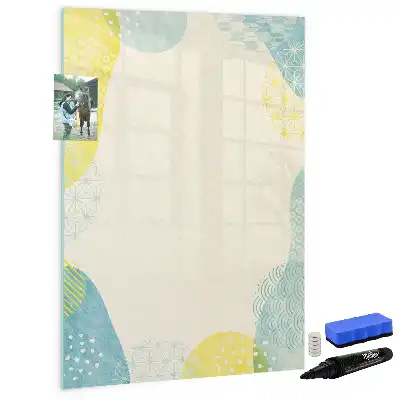 Magnetic dry erase board with a decorative frame