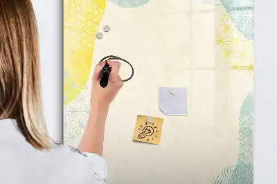 Magnetic dry erase board with a decorative frame