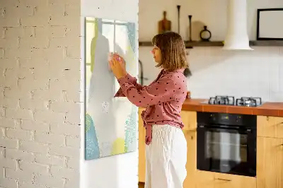 Magnetic dry erase board with a decorative frame
