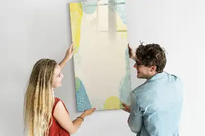 Magnetic dry erase board with a decorative frame