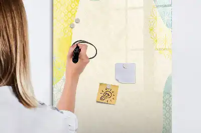 Magnetic dry erase board with a decorative frame