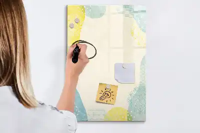Magnetic dry erase board with a decorative frame