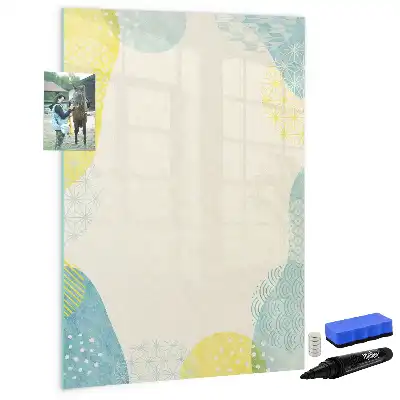 Magnetic dry erase board with a decorative frame