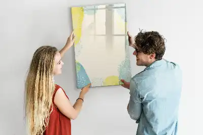 Magnetic dry erase board with a decorative frame