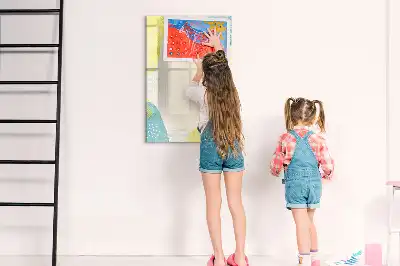 Magnetic dry erase board with a decorative frame