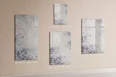 Magnetic writing board palm leaves design