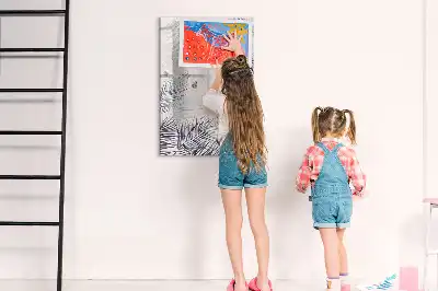 Magnetic writing board palm leaves design