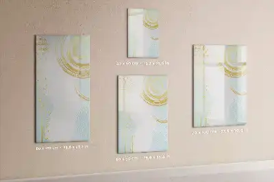 Magnetic dry erase board decorative abstraction design