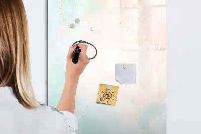 Magnetic writing board pastel abstraction design