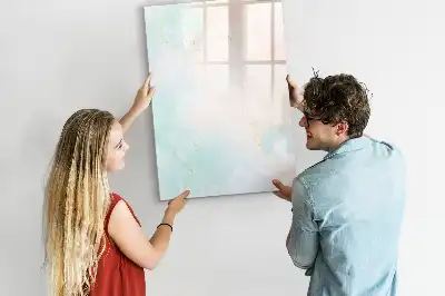 Magnetic writing board pastel abstraction design