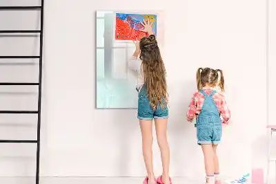 Magnetic writing board pastel abstraction design