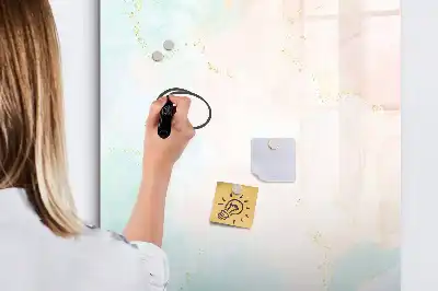 Magnetic writing board pastel abstraction design