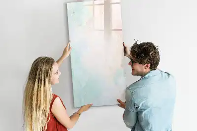Magnetic writing board pastel abstraction design