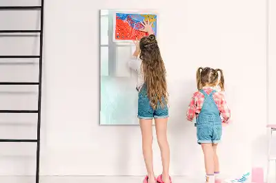 Magnetic writing board pastel abstraction design
