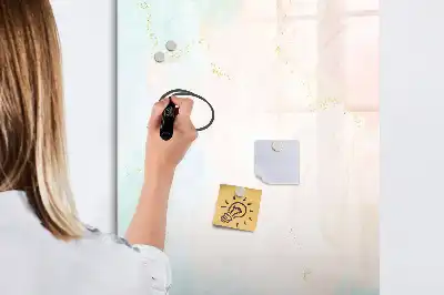 Magnetic writing board pastel abstraction design
