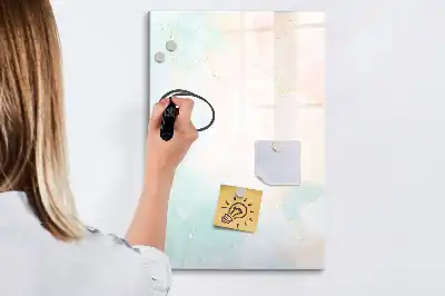 Magnetic writing board pastel abstraction design