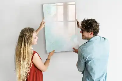 Magnetic writing board pastel abstraction design