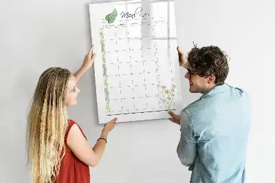 Magnetic meal planner whiteboard reusable dry erase board for kitchen