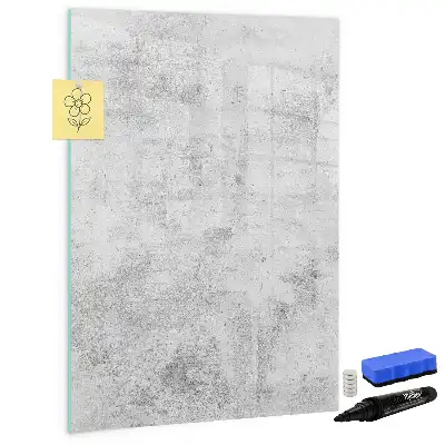 Magnetic writing board concrete wall finish