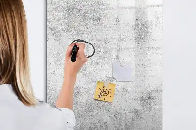 Magnetic writing board concrete wall finish