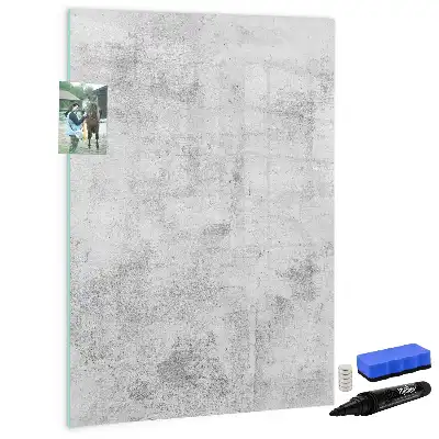 Magnetic writing board concrete wall finish