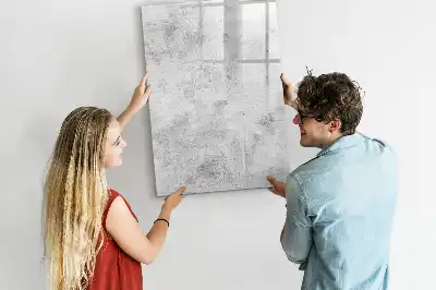 Magnetic writing board concrete wall finish