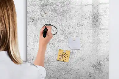 Magnetic writing board concrete wall finish