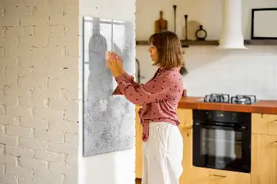 Magnetic writing board concrete wall finish