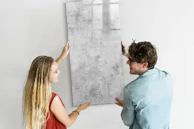 Magnetic writing board concrete wall finish
