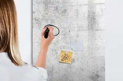Magnetic writing board concrete wall finish