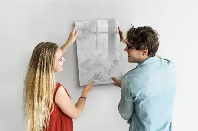 Magnetic writing board concrete wall finish