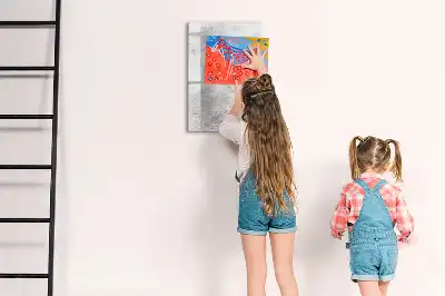 Magnetic writing board concrete wall finish