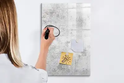 Magnetic writing board concrete wall finish