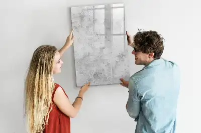 Magnetic writing board concrete wall finish