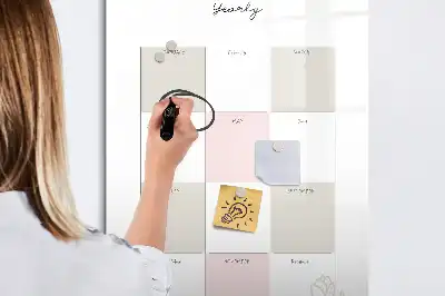 Magnetic writing board yearly planner