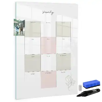 Magnetic writing board yearly planner