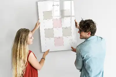 Magnetic writing board yearly planner