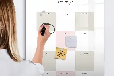 Magnetic writing board yearly planner