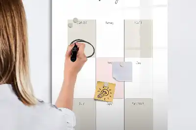 Magnetic writing board yearly planner