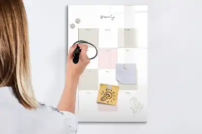 Magnetic writing board yearly planner
