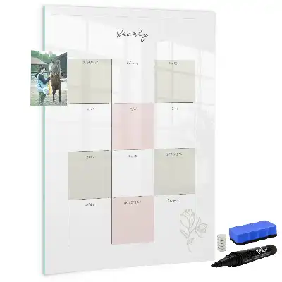 Magnetic writing board yearly planner
