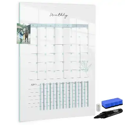 Monthly planner magnetic dry erase board