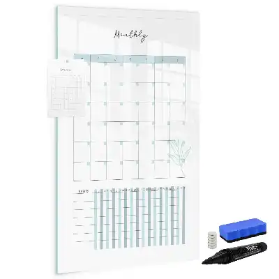 Monthly planner magnetic dry erase board
