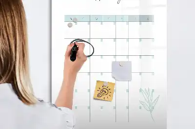 Monthly planner magnetic dry erase board
