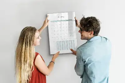 Monthly planner magnetic dry erase board