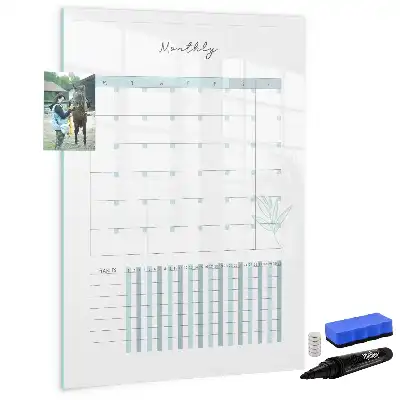 Monthly planner magnetic dry erase board