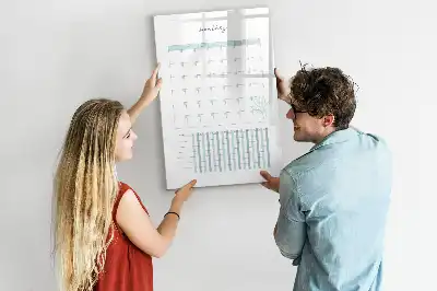 Monthly planner magnetic dry erase board